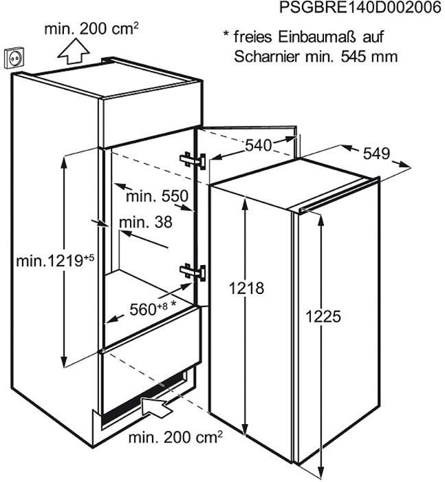 Встраиваемый холодильник Electrolux ERN 2001 FOW